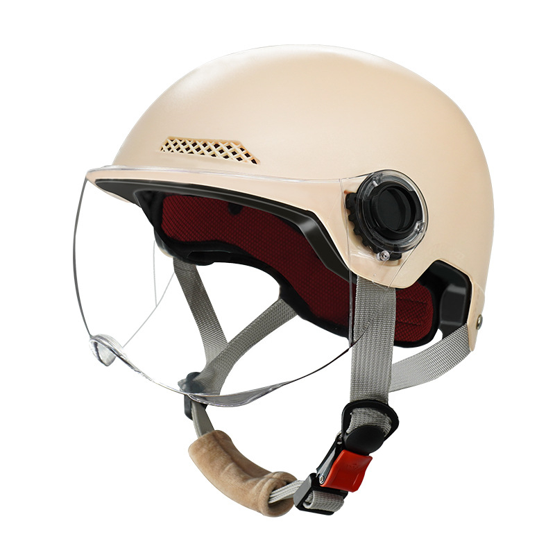 Elektromos motorkerékpár sisak, ABS, 3C tanúsítvány, fél sisak, felnőtteknek, minden évszak, ingázáshoz