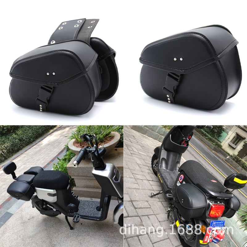 Viseća torba za motocikl, mini bočna i sjedala torba, PU koža, vodootporna, model 3#, kompatibilna s motociklima i električnim vozilima