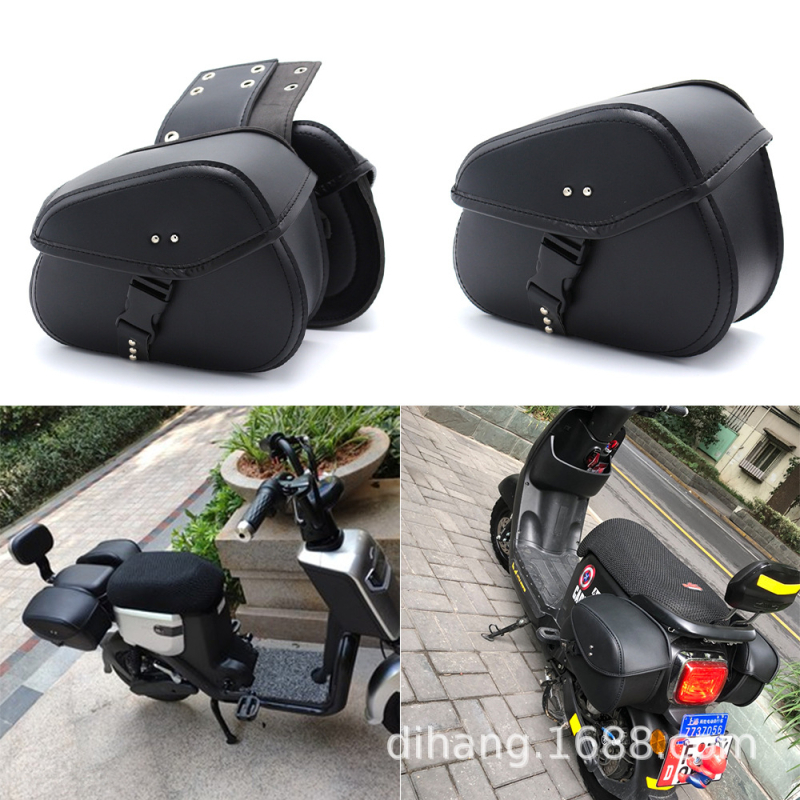 Viseća torba za motocikl, mini bočna i sjedala torba, PU koža, vodootporna, model 3#, kompatibilna s motociklima i električnim vozilima