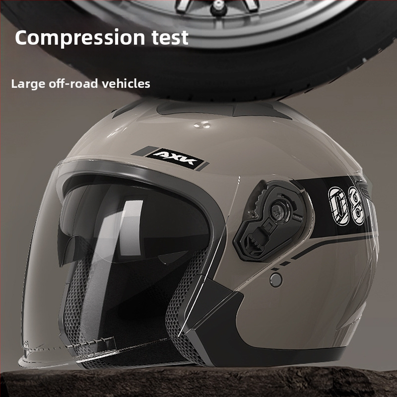 Kaciga za električni motocikl AXK, ABS, 3/4 stil, GB811-2022A, za odrasle