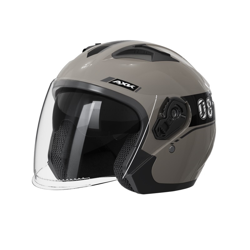 Kaciga za električni motocikl AXK, ABS, 3/4 stil, GB811-2022A, za odrasle