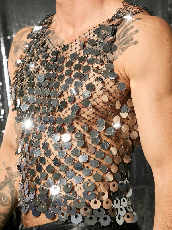 Vest koos rihmadega - tihe istuvus, ühtlane muster, nailonkangas, nailonist helmed, 2025 kevad, tänavune stiil