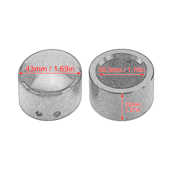 Dekorativni poklopac prednje osi Harley, CNC aluminij, s vijčanim poklopcem, za neke modele