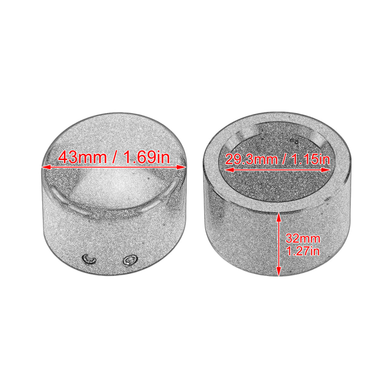Dekorativni poklopac prednje osi Harley, CNC aluminij, s vijčanim poklopcem, za neke modele