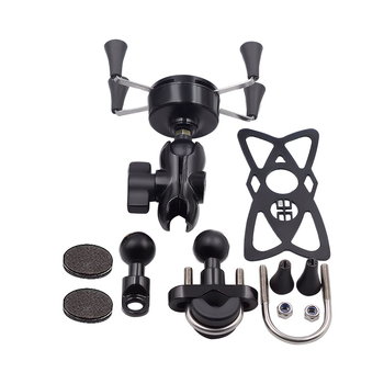 Telefon-tartó motorkerékpárhoz és elektromos kerékpárhoz — alumínium ötvözet alap, modell CS-416C1, márka Wupp, navigációhoz