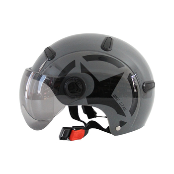 Motorkerékpár fél sisak - Anti-fog, Négy évszak, PP héj, The Emperor Wolf, 3C tanúsítvány 2023011105554538