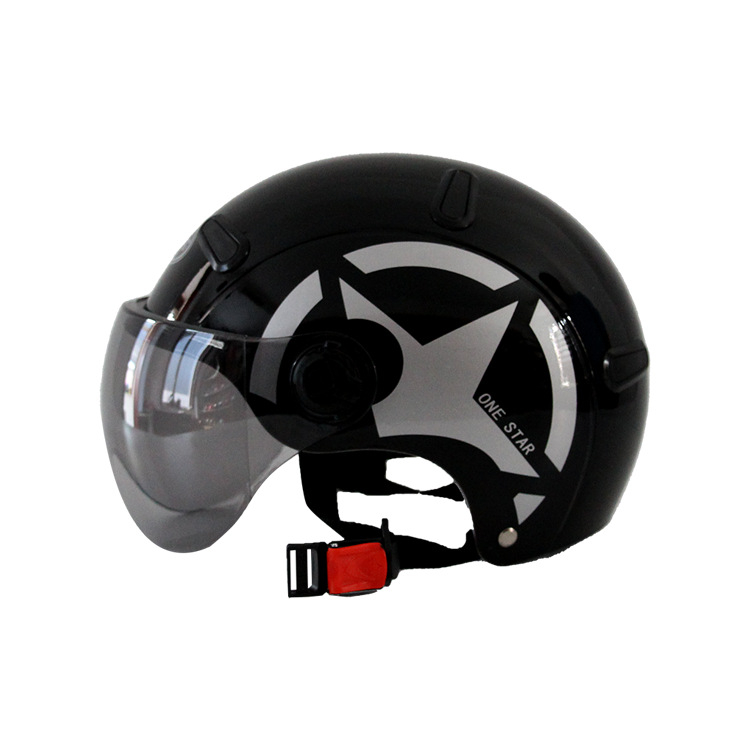 Motorkerékpár fél sisak - Anti-fog, Négy évszak, PP héj, The Emperor Wolf, 3C tanúsítvány 2023011105554538