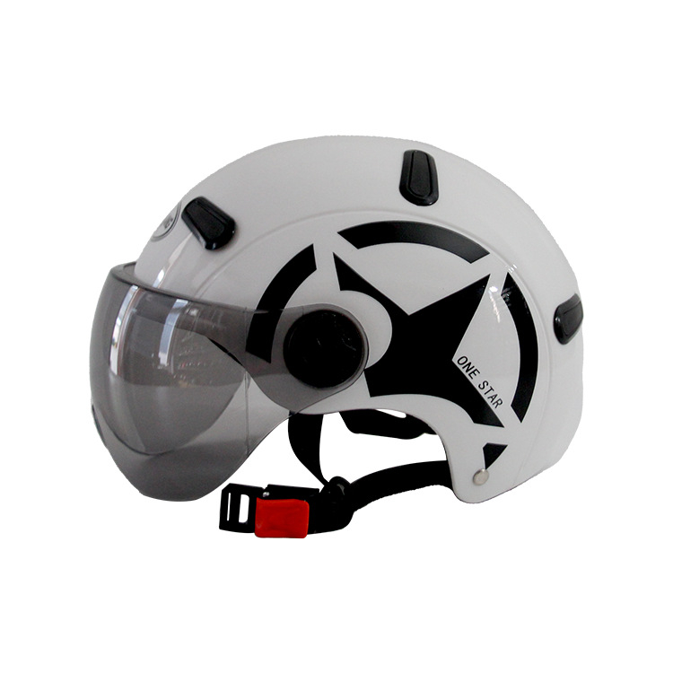 Motorkerékpár fél sisak - Anti-fog, Négy évszak, PP héj, The Emperor Wolf, 3C tanúsítvány 2023011105554538