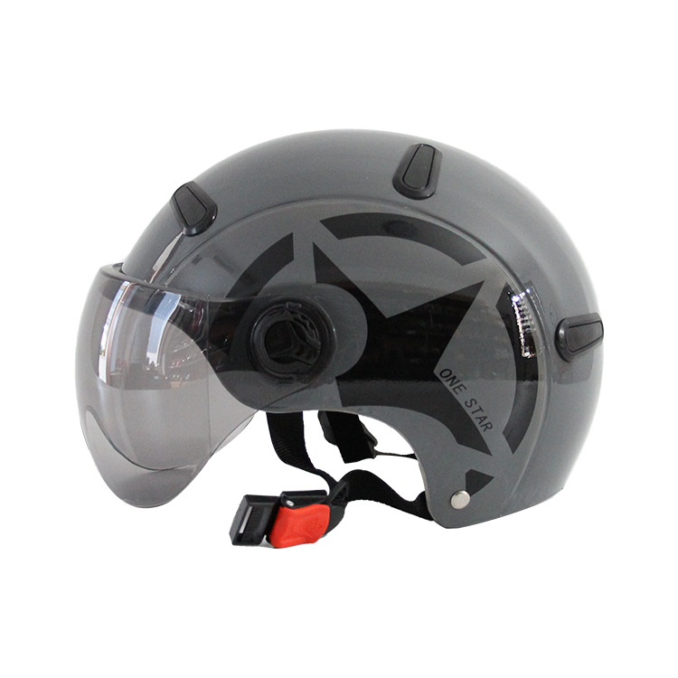 Motorkerékpár fél sisak - Anti-fog, Négy évszak, PP héj, The Emperor Wolf, 3C tanúsítvány 2023011105554538