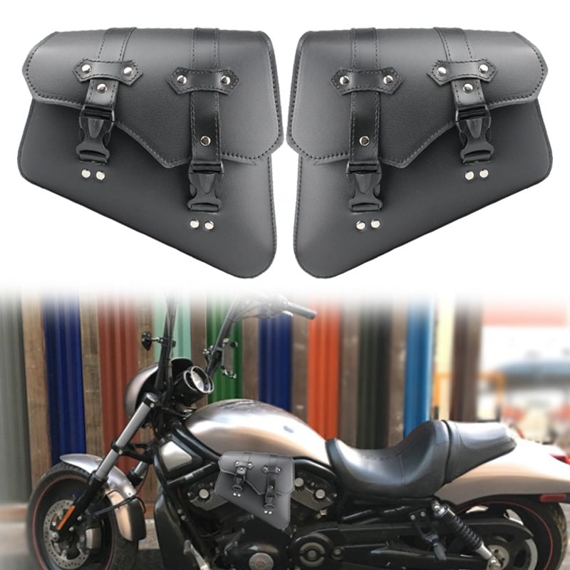 Che Youmeng Geantă de șa din piele PU, triunghi, pentru Harley
