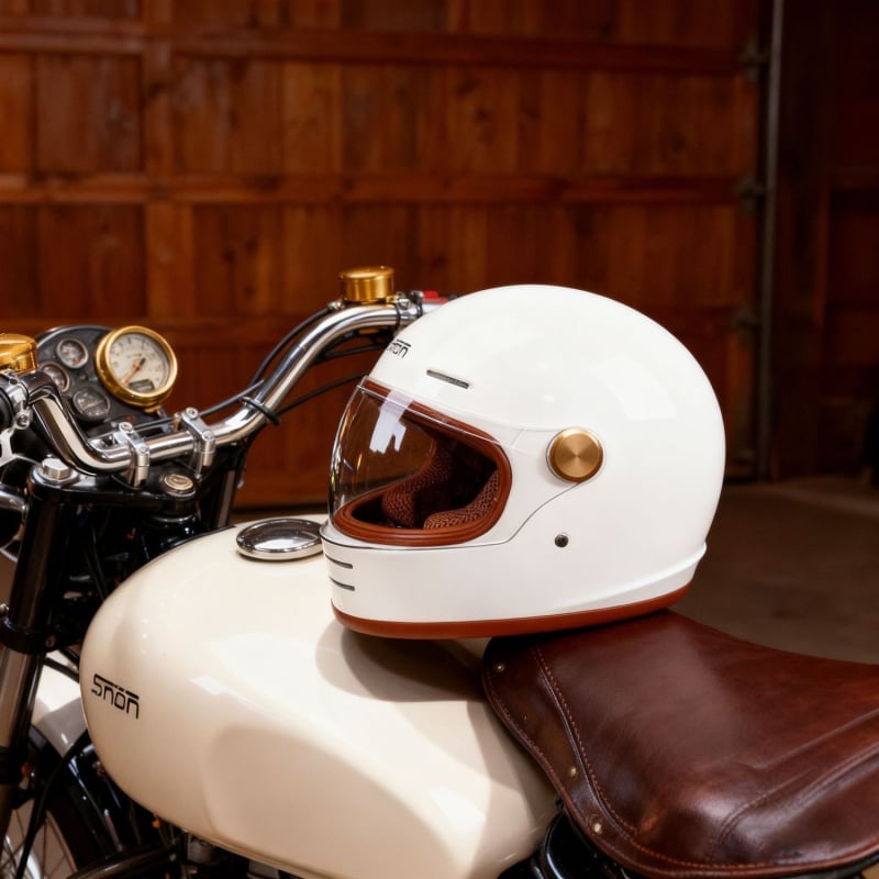 DOT-certificirana retro kaciga s punim licem za motocikle, s velurom u unutrašnjosti