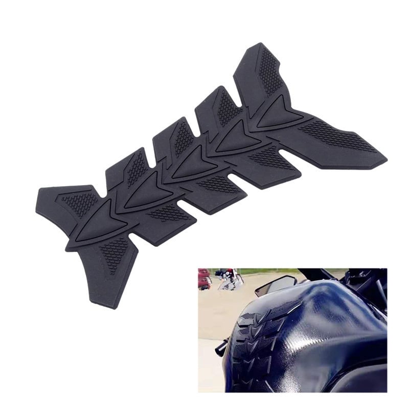 Naljepnica za motocikl s ribljom kostom - 3D gumeni dekorativni decal, univerzalna ugradnja, dekorativna zaštita, prilagodljiva obrada