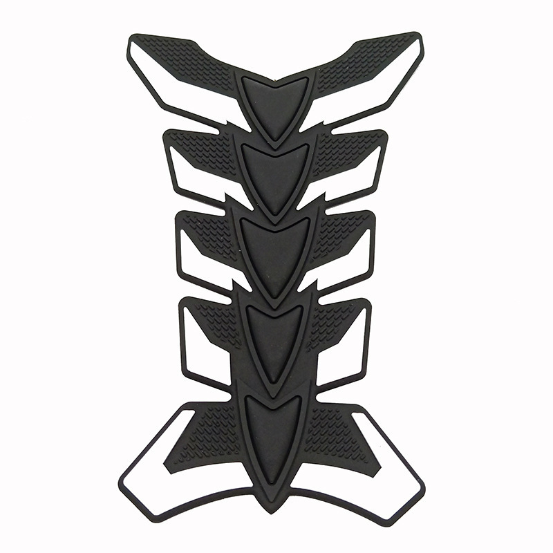 Naljepnica za motocikl s ribljom kostom - 3D gumeni dekorativni decal, univerzalna ugradnja, dekorativna zaštita, prilagodljiva obrada