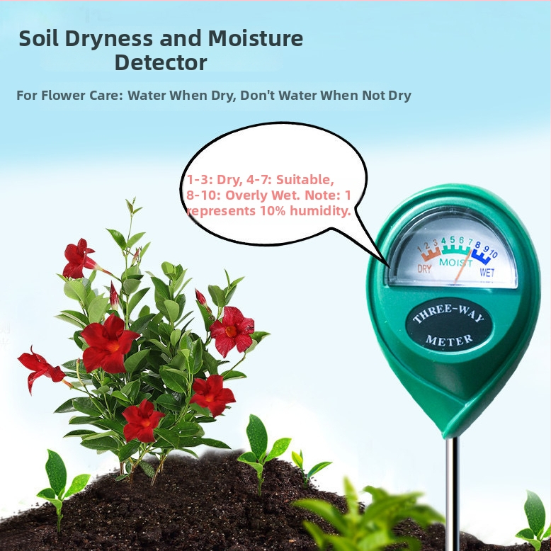 TR-01 talajnedvesség-mérő, 1% pontosság, súly 90 g, testreszabható feldolgozás, alkalmas cserépben tartott növényekhez, gyümölcsösben, zöldségekben és szántóföldön