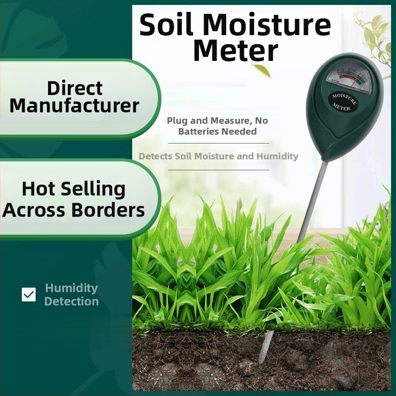 TR-01 talajnedvesség-mérő, 1% pontosság, súly 90 g, testreszabható feldolgozás, alkalmas cserépben tartott növényekhez, gyümölcsösben, zöldségekben és szántóföldön