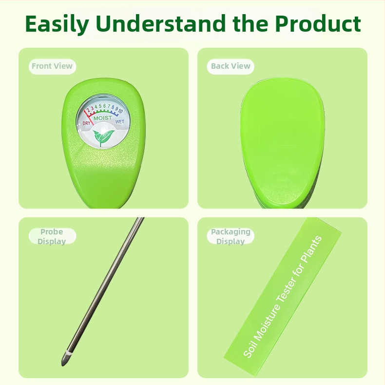 Xinglian Win LY102 všetko v jednom meradle vlhkosti pôdy pre kvetináče, senzor s jednou ihlou