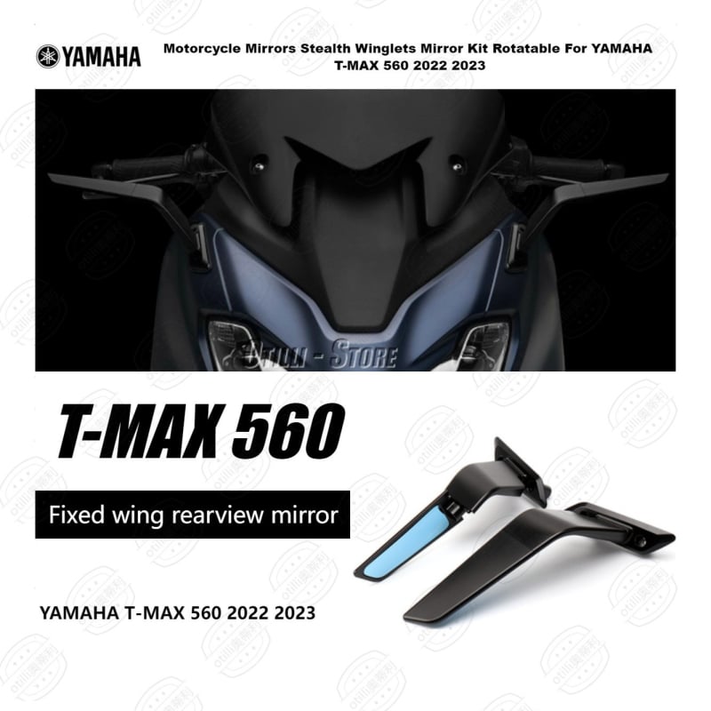 Yamaha Tmax 560 retrovizor s fiksnim krilom, podesiva rotacija, 2022–2024