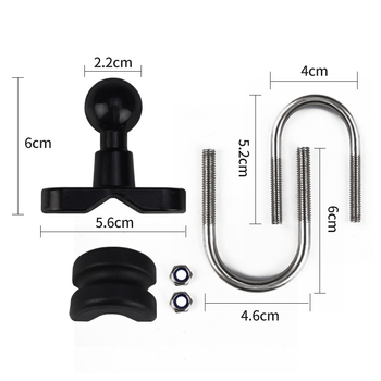 Iron Ride PJ05 Set ghidon cu cap de bilă de 23 mm, suport pentru telefon, pentru motocicletă/bicicletă