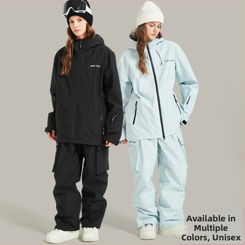 Unisex lyžiarska súprava pre ženy a mužov, vodeodolná, priedušná, teplá, vetruodolná (Vodotesnosť 10000 mm; Oxford tkanina; podšívka polyester; výplň polyester)