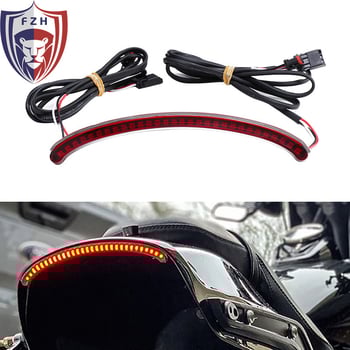 Задна светлина за Fat bully мотоциклет с LED светлина за движение, LED мигачи и спирачна светлина