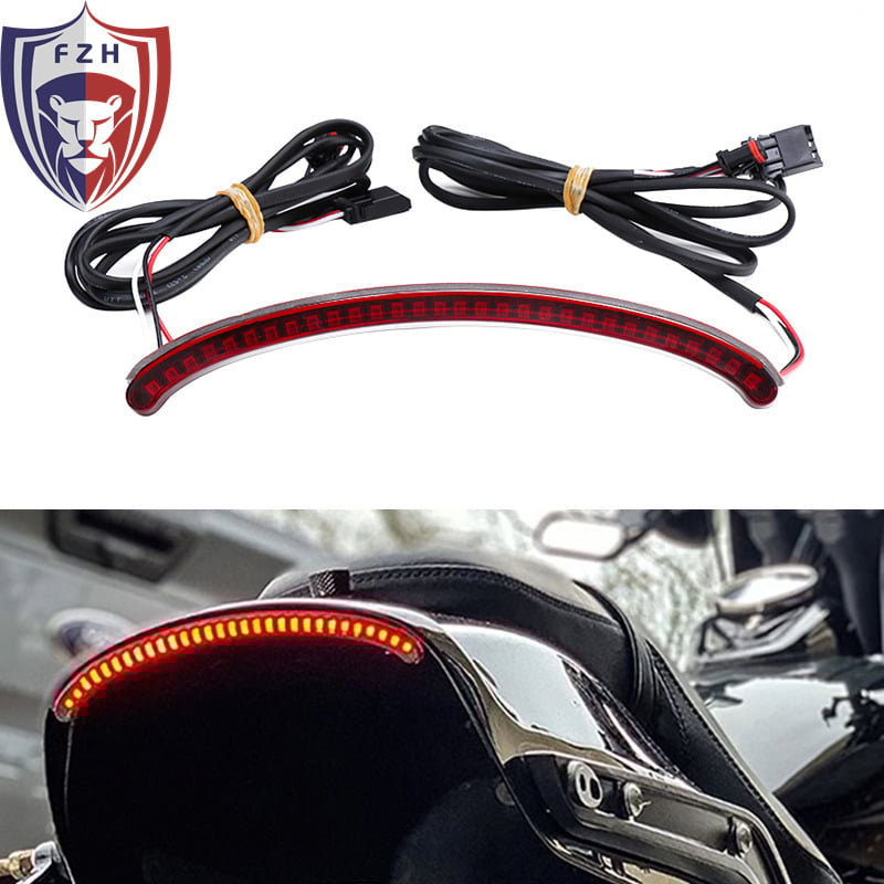 Задна светлина за Fat bully мотоциклет с LED светлина за движение, LED мигачи и спирачна светлина