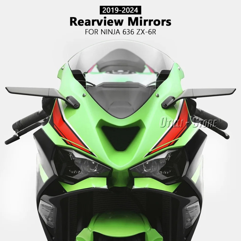 Motociklističko retrovizor s čvrstim vjetrokrilom za Kawasaki Ninja ZX-6R 2019-2024