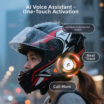 Casca moto M9 cu headset Bluetooth – Rezistentă la apă, Bluetooth 5.4, rază 10 m, stereo pentru ambele urechi, autonomie baterie 12 h