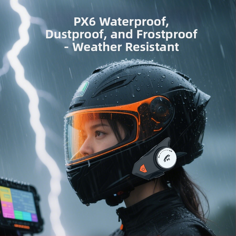 Casca moto M9 cu headset Bluetooth – Rezistentă la apă, Bluetooth 5.4, rază 10 m, stereo pentru ambele urechi, autonomie baterie 12 h