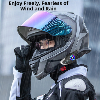 Bluetooth slúchadlo na prilbu, 30 h batéria, Bluetooth 5.4, dosah 10 m, hovory a hudba, stereo