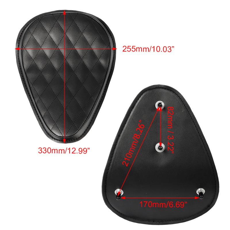 Sjedalo za motocikl Harley-style cruisere, univerzalno retro jedno sjedalo, model H-588, marka cf