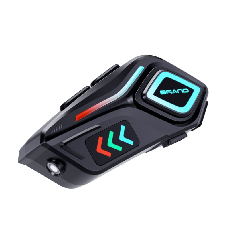 Bluetooth slušalica za kacigu motocikla s redukcijom šuma, glazba i pozivi, interkom, stereo zvuk, domet 10 m, Bluetooth 5.4, glasovno upravljanje, na kacigu, vodootporna