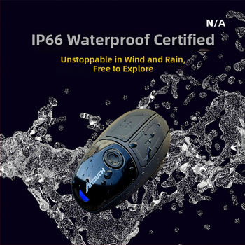 Bluetooth slúchadlo do prilby motorky – Nepremokavé, Interkom, Dosah 10 m, Bluetooth 1.1, Životnosť batérie 300