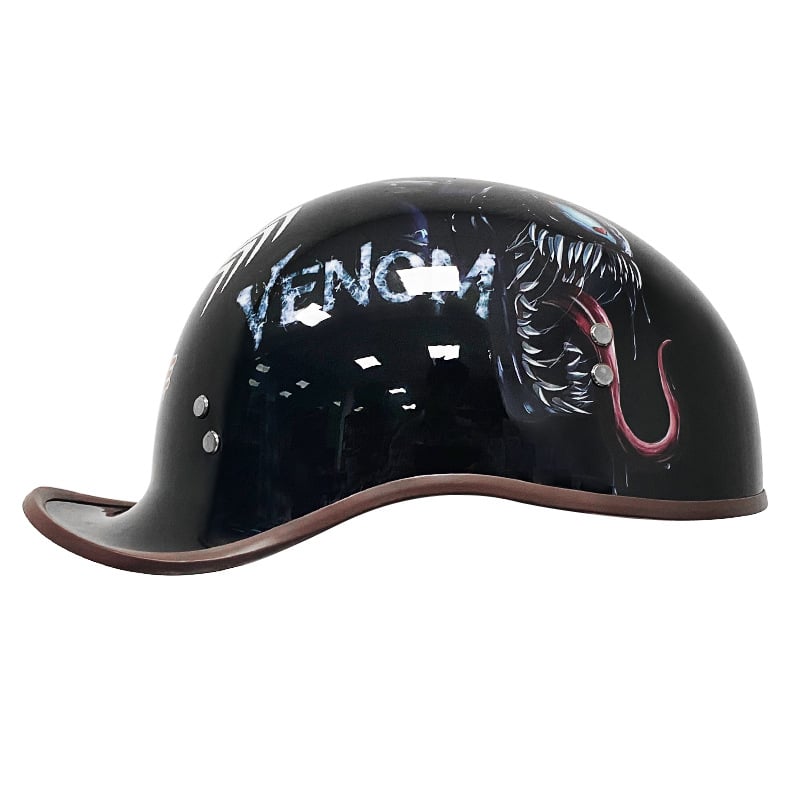 Cască pentru motocicletă, stil retro, ușoară, patru sezoane, unisex (ABS, certificare 3C)