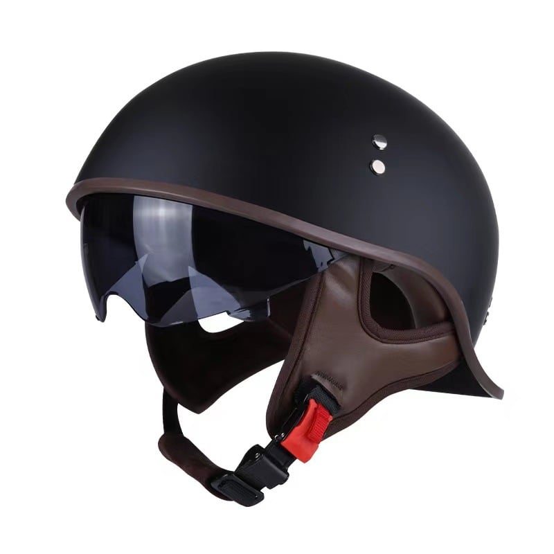 Cască pentru motocicletă, stil retro, ușoară, patru sezoane, unisex (ABS, certificare 3C)