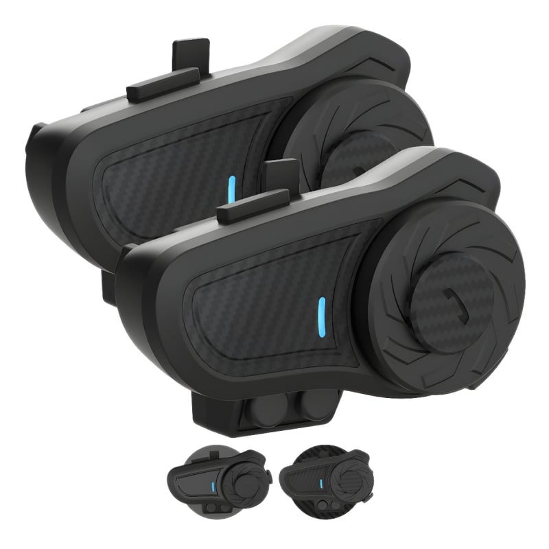 Cască de bicicletă cu intercom Bluetooth pentru doi, rază de 20 m, Bluetooth 5.0, partajare muzică, reducere zgomot