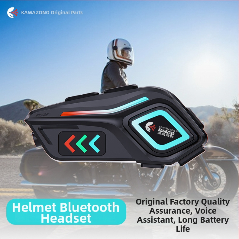 Bezdrôtový set slúchadiel na prilbu motocyklu s interkomom a hudbou - nepremokavý, 40 h výdrž batérie, Bluetooth 5.4, dosah 10 m, stereo dvojstranné