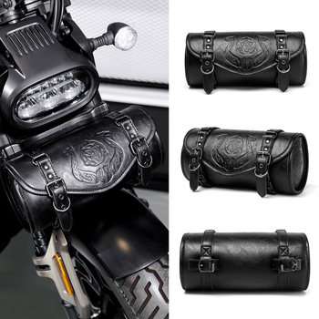 PU reljefna torba za motocikl, punk retro stil, prednja montaža, model Fbg485bk, Gearduke, za motocikle i električna vozila