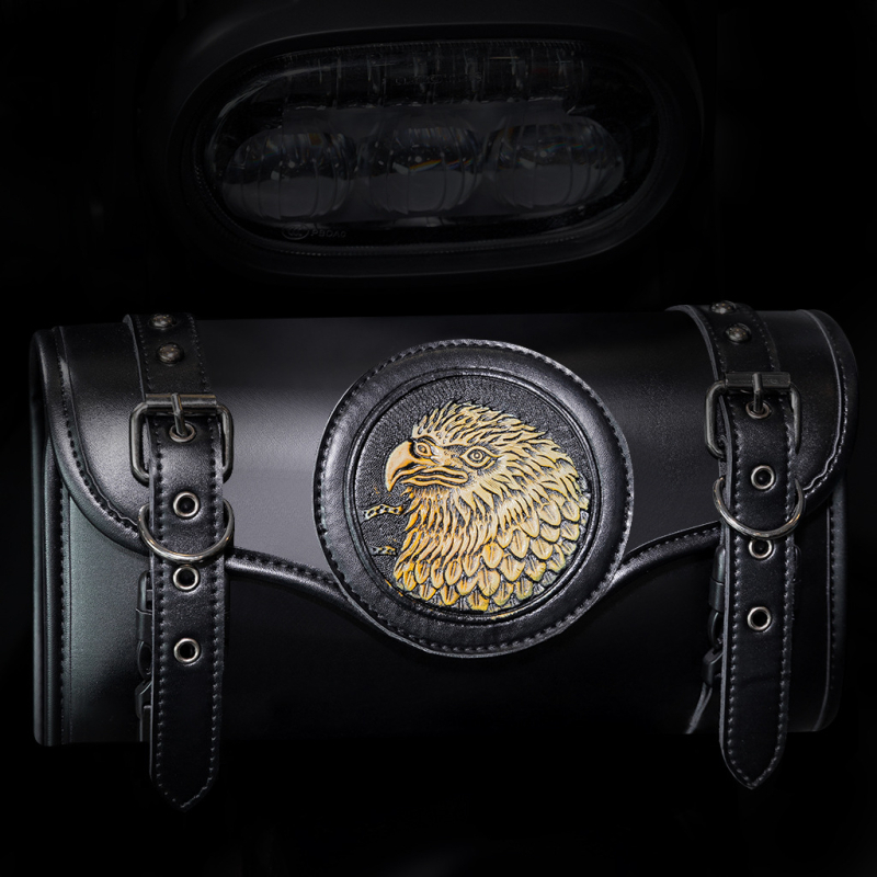 PU reljefna torba za motocikl, punk retro stil, prednja montaža, model Fbg485bk, Gearduke, za motocikle i električna vozila
