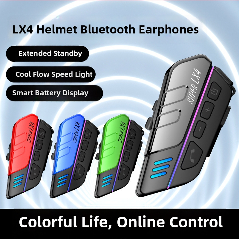 LX4 Bluetooth slušalica za kacigu – za kacige s punim licem i polu-licem, 25 sati baterije, Torque Core čip, spremno za privatnu marku
