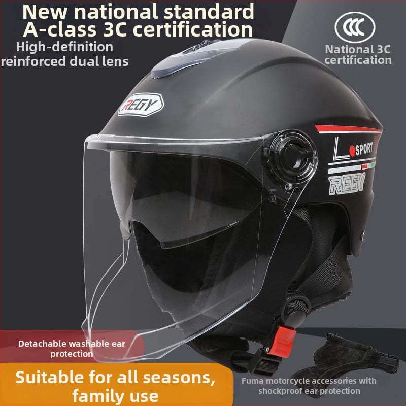 3C certificirana zimska kaciga za motocikle i električna vozila, univerzalna za sve sezone, topla polovinska kaciga