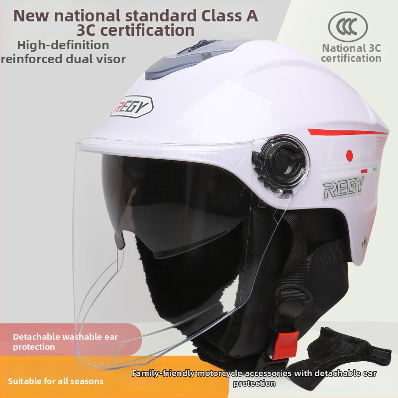 3C certificirana zimska kaciga za motocikle i električna vozila, univerzalna za sve sezone, topla polovinska kaciga