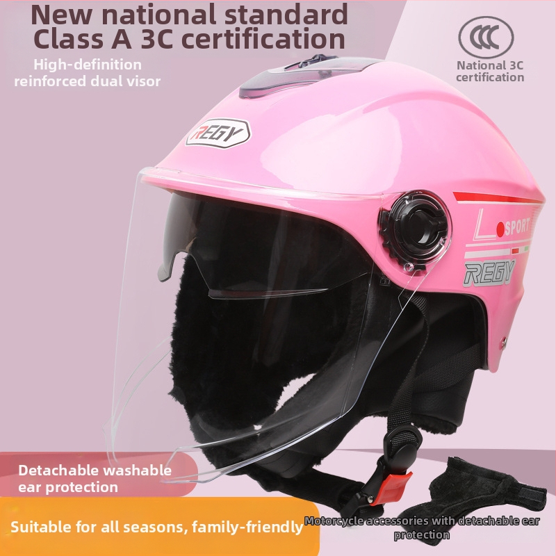 3C certificirana zimska kaciga za motocikle i električna vozila, univerzalna za sve sezone, topla polovinska kaciga