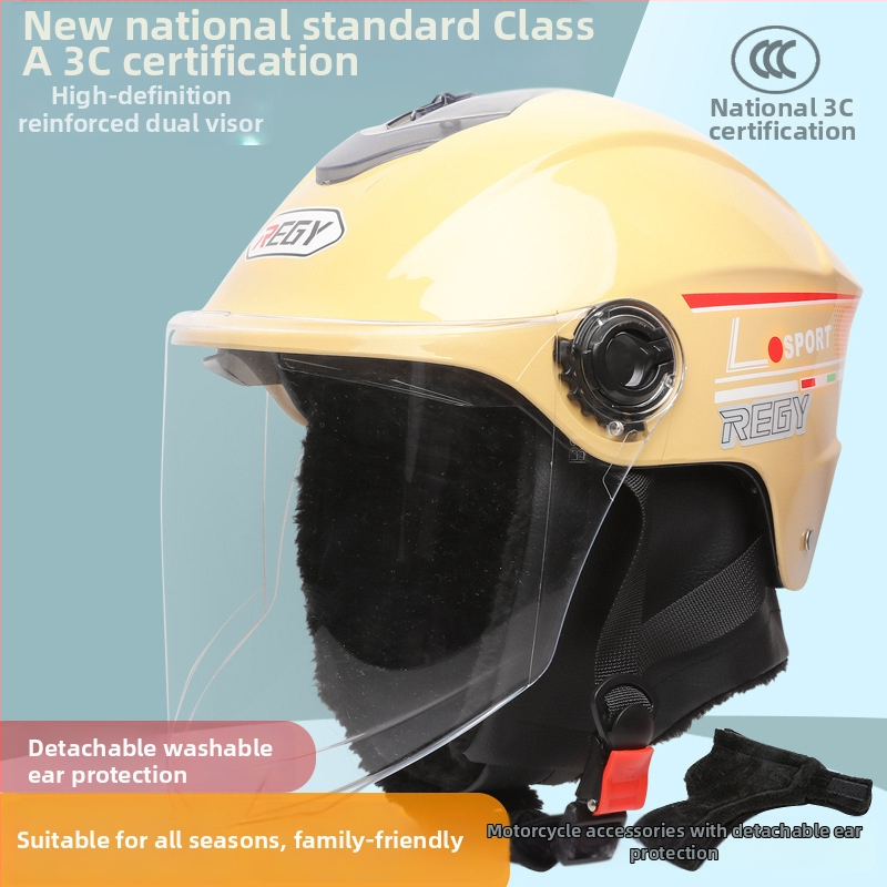 3C certificirana zimska kaciga za motocikle i električna vozila, univerzalna za sve sezone, topla polovinska kaciga