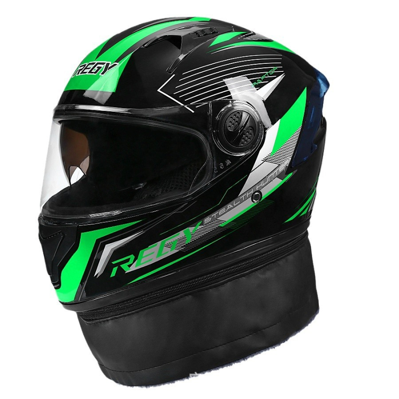 Cască de motocicletă AWN full-face, material PP, vizor dublu, pentru toate anotimpurile, CE certificat