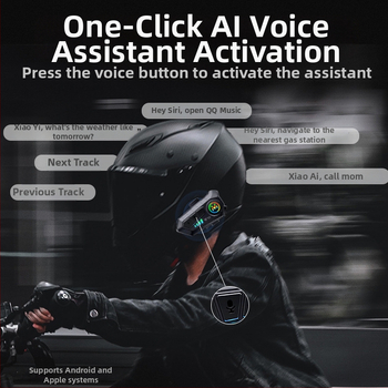 Y10 prilba Bluetooth interkom slúchadlo, dosah 10 m, Bluetooth 5.0, stereo, dvojkanálové