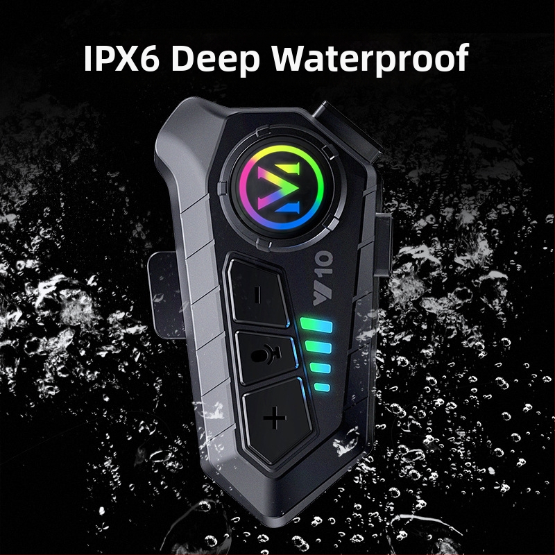 Y10 prilba Bluetooth interkom slúchadlo, dosah 10 m, Bluetooth 5.0, stereo, dvojkanálové