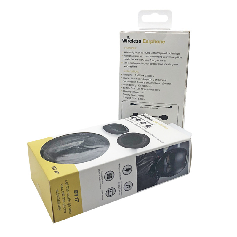BT-17 Bluetooth slušalica za kacigu motocikla – reprodukcija glazbe i hands-free pozivi – kompatibilno s kacigama pune, otvorene i polu-kacige
