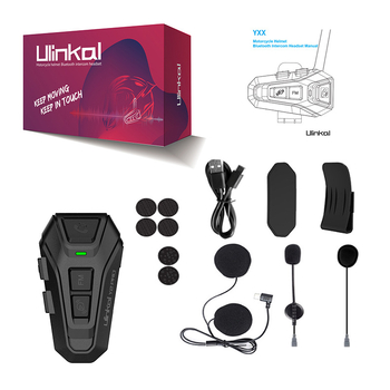 ULINKAL Y2PRO Bluetooth interkom za kacigu motocikla — dvostruki duplex, kompatibilan s punim i polokacigama, dimenzije 45×90 mm