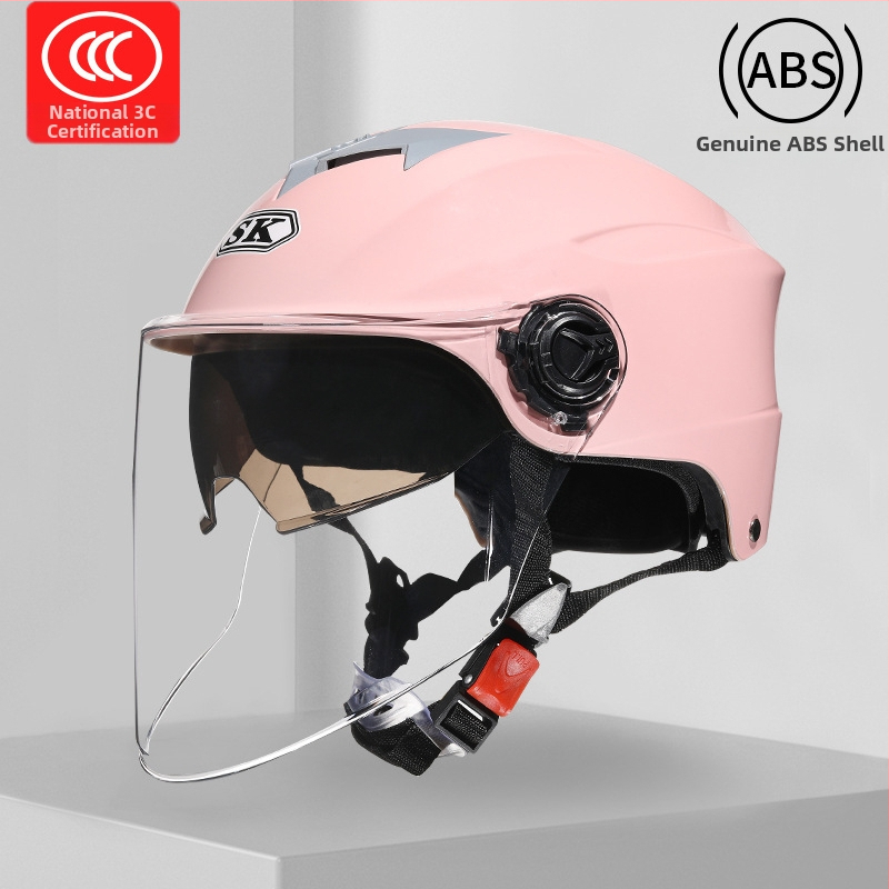 Cască semi-jet pentru motociclete electrice, ABS, certificat 3C, vară, pentru navetă