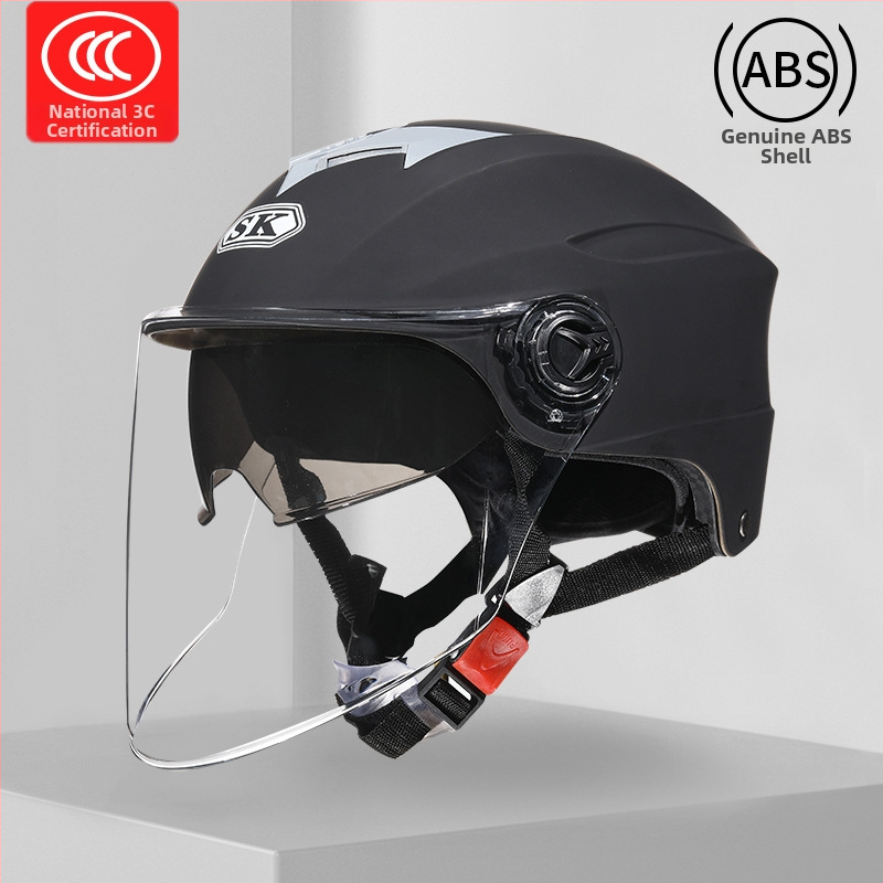 Cască semi-jet pentru motociclete electrice, ABS, certificat 3C, vară, pentru navetă